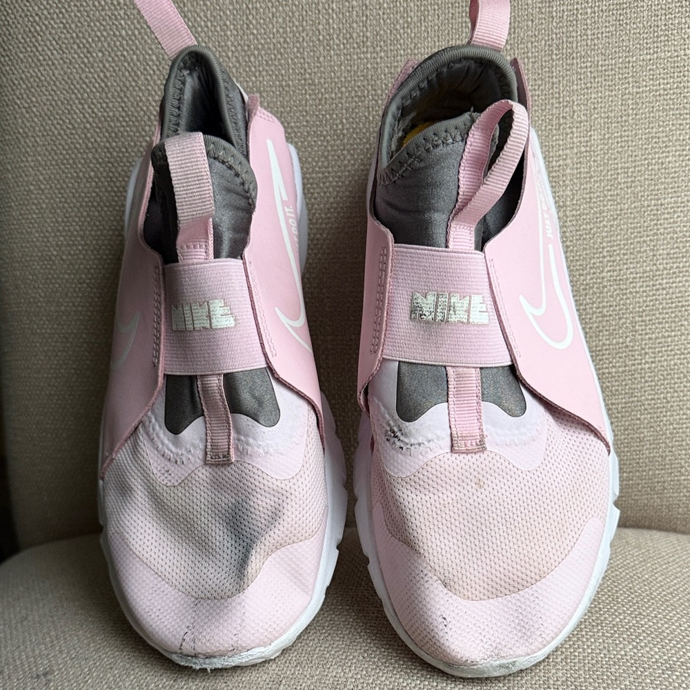 Nike Kids Pink and Gray Slip-On Sneakers